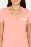 Rosaline Chromaticity Knit Cotton Top - Burnt Coral — thumbnail 5